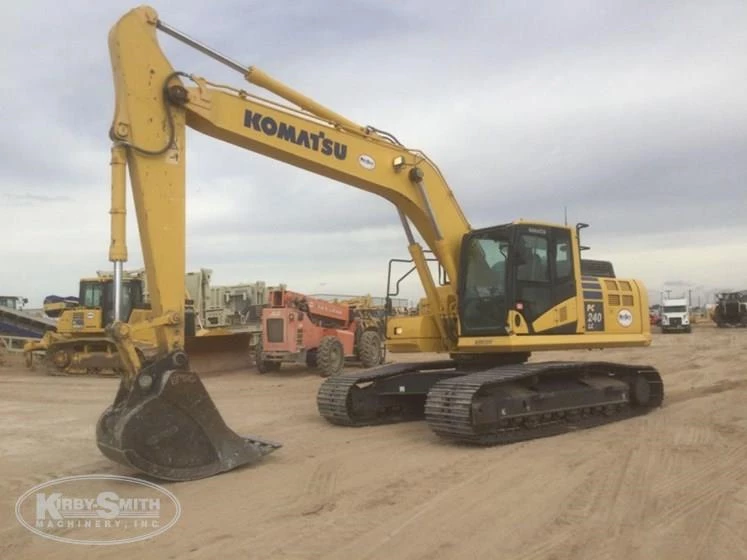 Used Komatsu under setting sun